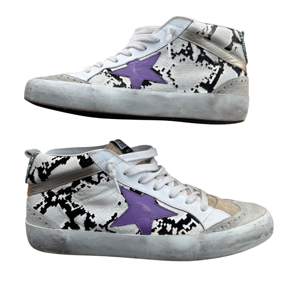 Golden Goose Purple and Gold Sneakers - Picture 7 of 12